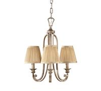 Lustre suspension plafonnier acier argent D 48,3 cm lustre 3 flammes