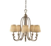 Lustre suspension plafonnier acier argent D 66,7 cm lustre 5 flammes