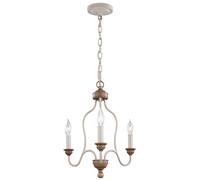 Lustre suspension plafonnier acier D 41,9 cm lumière salle à manger 3 flammes