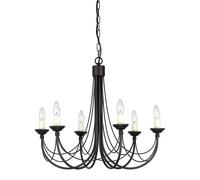 Lustre suspension plafonnier acier noir D 61 cm lampe salle à manger
