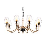 Elstead Lighting Armand lampe suspendue x40 W noir-laiton DL-ARMAND8-AB