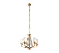 Lustre suspension plafonnier suspension acier verre laiton D 61,1 cm