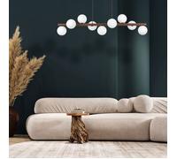 TK Lighting Estera lampe suspendue x8 W bois 10273