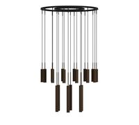 Audo Copenhagen Lampe chandelier Tubulaire 20 Anodized bronzed
