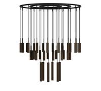 Audo Copenhagen Lampe chandelier Tubulaire 38 Anodized bronzed