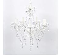 Lustre - vidaXL - 5 ampoules - Verre de cristal - Transparent