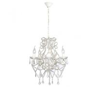 Lustre vidaXL 5xE14 Cristal Chandelier 2800 Perles Métal Design Classique