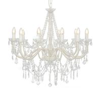 Lustre - vidaXL - Perles - Blanc - 12 ampoules E14
