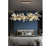Lustres En Cristal En Forme De Feuille De Ginkgo Pour Table De Salle À Manger, Cuisine, Salon, Chambre, Style Nordique, Suspension En Forme De Longue Branche D'Arbre.,3color Light-Long 160cm