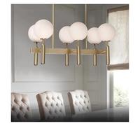 Lustres En Or Brossé De Ballon Verre Nordique Luxe ,lampe suspendue | Lampe LED suspendue boule ronde, décoration de cuisine