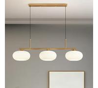 Lustres en Verre LED Nordiques de Luxe pour Salon, Chambre, Restaurant, Cuisine, Couloir, décoration intérieure Moderne, Lampes suspendues (Blanc Chaud, Or)