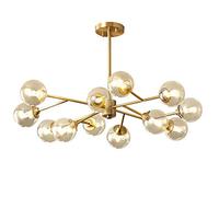 Lustres Spoutnik en Boule de Verre Nordique, Lampe à Suspension rétro G9 réglable Moderne, Lampes suspendues en cuivre Vintage, plafonniers pour Chambre à Coucher, Salle à Manger, Salon