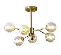 Lustres Spoutnik en Boule de Verre Nordique, Lampe à Suspension rétro G9 réglable Moderne, Lampes suspendues en cuivre Vintage, plafonniers pour Chambre à Coucher, Salle à Manger, Salon