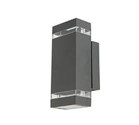 Lutec 563800032 Up/Do Applique Focus Carré Métal Noir 1 L