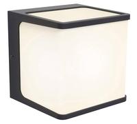 Lutec Applique murale extérieure LED Doblo 5197002125 – cube anthracite, 15 W, 800 lm, 3000 K, IP54