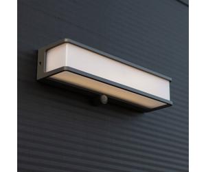 Lutec Doblo Applique murale solaire LED rectangulaire, avec détecteur de mouvements, 6943801125,