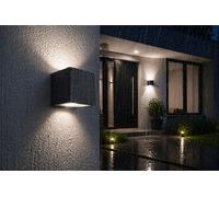 Lutec Applique murale LED Gemini 5189114118 carrée extérieure 9W 4000K anthracite IP54