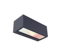 LUTEC Gemini LED Applique murale extérieure double 2700-6500 K dimmable 13W RGB+CCT IP54 Anthracite