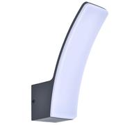 LUTEC KILO Applique Murale Extérieure LED, 12W 1280lm 3000K Blanc Chaud, Luminaire Extérieur Noir