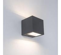 LUTEC murale d'extérieur moderne à LED, applique murale d'intérieur et d'extérieur en aluminium antirouille, lanterne murale extérieure blanche froide 850 lm 4000 K, étanche pour porte d'entrée