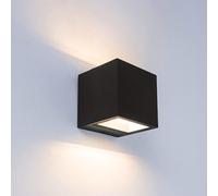 LUTEC murale d'extérieur moderne à LED, applique murale d'intérieur et d'extérieur, lanterne murale extérieure blanche chaude 850 lm 3000 K, étanche pour porte d'entrée, terrasse