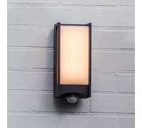 Lutec Qubo Applique murale LED avec détecteur de mouvements, 5193002118,