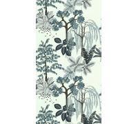 LUTECE Papier Peint Jardin Zen Japonais | Bleu, Blanc | Vinyle sur Intissé | 11191301 | Chambre, Salon, Couloir, Séjour