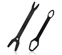 LUTER 2pcs ouble Tête, 1/4''-1'' & 6-25mm Universelle Torx Extrémité Jeu de Ouverture pour Voiture Maison Entretien (Noir)