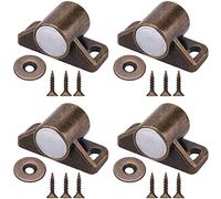 LUTER 4 Pièces Loquets de Porte Magnétiques Aimants de Porte d'Armoire avec Vis en Acier Inoxydable pour Ferme Armoire de Cuisine Fermeture de Porte Coulissante (Bronze)