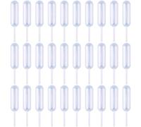 LUTER 80 Pièces 4ML en Pipettes en Plastique - Injecteur de Compte-Gouttes Liquide, Pipette de Transfert Jetable pour Dessert, Cupcakes, Patisserie - Transparent