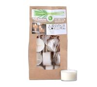 luterna Lot de 18 bougies chauffe-plat parfumées à la citronnelle, 100 % cire naturelle, wencille, 25/41 mm, durée de combustion : environ 7 h, sachet de 18 pièces