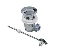 LUTH Premium Parts Bonde d'écoulement professionnel avec excentrique et bouchon Chromé 1 1/4"