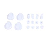 luth Premium Profi Parts 4X Bouton de Commande Blanc avec adaptateurs universels pour Fours, plaques de Cuisson, cuisinières