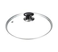 LUTH Premium Profi Parts couvercle en verre 20 cm universel, compatible avec casseroles & poêles Ø200 mm, bord en acier inoxydable, trou vapeur, poignée résistante à la chaleur