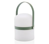 LUUK LIFESTYLE Lanterne LED scandinave avec poignée pour salon, salle à manger et cuisine, lanterne décorative portable avec lumière blanc chaud, en vert