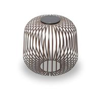LUUK Studio Lanterne Solaire Grande, Rechargeable Lampe de Terrasse, sans fil étanchéité IP65 pour usage intérieur et extérieur, Decoration jardin, Eclairage Balcon, Patio, Lumière dimmable, Marron