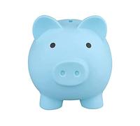 luukiy Tirelire Enfant, Tirelire Cochon, Tirelire Cochon en Plastique, Tirelire De Voyage Légère Et Résistante pour Pièces D'épargne 9X9X9CM (Bleu/Rose/Blanc Rose)