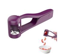 Luvan Coupe Raisin pour Tout Petits, Outils de Coupe de Raisins Tomates Cerises Fraises, Trancheur de Raisins en Quart de Pouce en Acier Inoxydable Portable Gadgets de Cuisine (Violet)