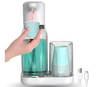 Luvan Distributeur automatique de bain de bouche de 750ml pour salle de bain,flacon distributeur de bain bouche avec capteur infrarouge et pompe rechargeable,distributeur de bain bouche en plastique