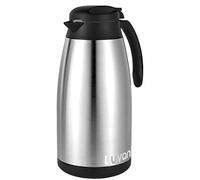 Luvan Thermos 2L, Carafe Thermique en Acier Inoxydable, Pichet Isotherme Double-Wall Vacuum Isolé,Isolation de la Chaleur 12h et Rétention du Froid 24h,Carafe Thermique Pour le Thé,l'Eau,le Café