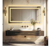 LUVODI Miroir de Salle de Bain LED - 120 x 80cm, CEE Tactile, Mural, Anti-Buée - Miroir Lumineux, Cosmétique, de Maquillage