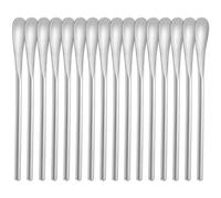 Luvtree Lot de 16 cuillères à café et cocktail en acier inoxydable argenté 12,8 cm