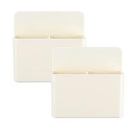 luvtree Lot de 2 Supports Magnétiques pour Marqueurs Effaçables à Sec, pour Tableau Blanc, Porte de Réfrigérateur et Armoire Métallique, Idéal pour École, Bureau et Cuisine, Blanc.