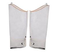 Luwecf 1 Paire Manches de Soudure Cuir Artificiel Renforcé Protection avant-bras Antichaleur Doublure Confortable Adaptée à la Soudure Industrie Travail