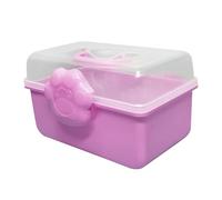 Luwecf Boîte de Rangement Double Couche pour Accessoires de Cheveux, Présentoir, Boîte à Couture, Organisateur pour Pinces à Cheveux, Outils, Cosmétiques et, Violet