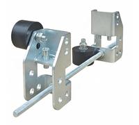 Luwecf Butoir Rail Pont Limiteur Chariot Élément Sécurité Amortissement Structure Robuste Aluminium Caoutchouc pour Atelier, Butée De Fin De Course Pour Rail En Acier En Forme De I, En Plaque D Acier