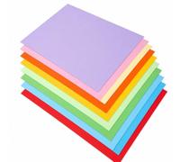 Luwecf Ciseaux Découpe et Perforatrice Enfant, Kit Bricolage Papier, pour Créatifs, 100 feuilles de papier couleur A4, 10 couleurs différentes, 10 feuilles de chaque