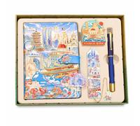 Luwecf Coffret Journal, Thème sign, Composite, PU, plastique, aimant, boîte caau, carnet, marque-page, stylo, papier, métal, pour la vie, pour , style to 4