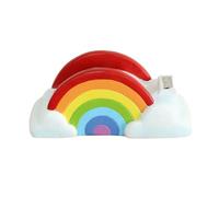 Luwecf Distributeur Adhésif -en-ciel Forme Porte-rouleau Résine Solide Coupe Ruban sans Effort Objet Décoratif Fantaisie pour Travail Salle de ctivités Manuelles Adapté Bureau Étude