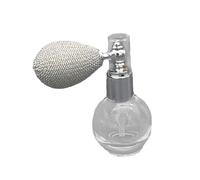 Luwecf Flacon Pulvérisateur Cheveux Sprayer Poudre Verre Léger Pompe Silicone Facilité D'Utilisation Convient pour Bureau Vacances, Gris